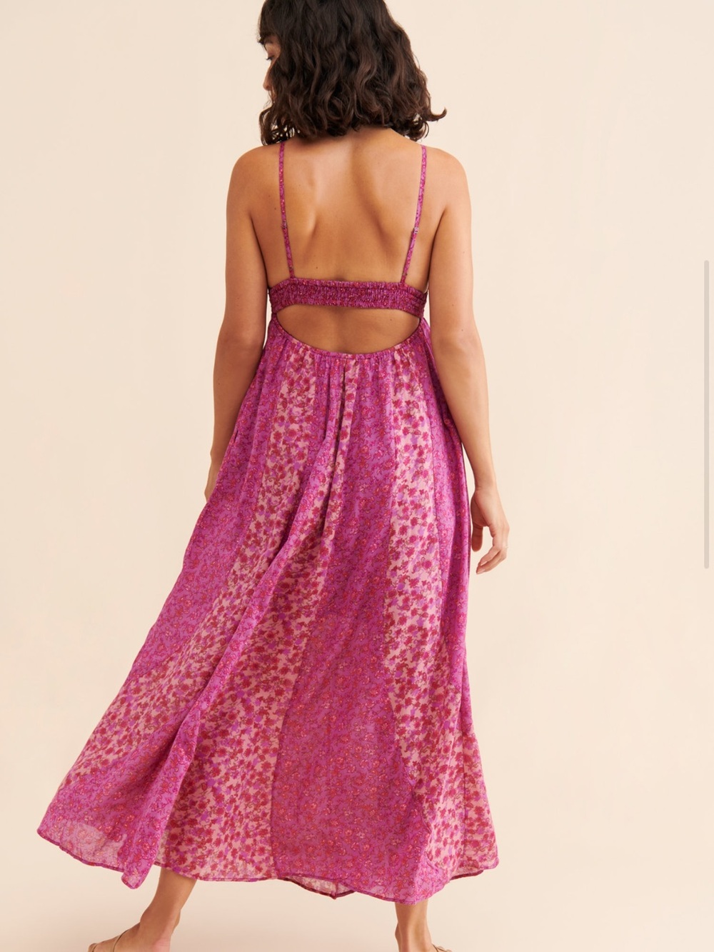 Free People Forever Time Dress Magenta Floral Slip Dress - Picture 2 of 12